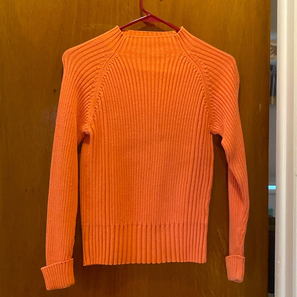 Bundle of two Studio Works ribbed sweaters, alike except for the color.
